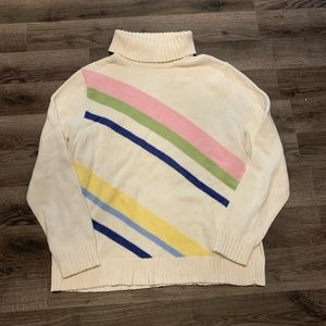 Angled striped sweater